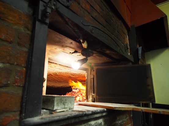 The 1860 wood fired oven at the Ross Village Bakery