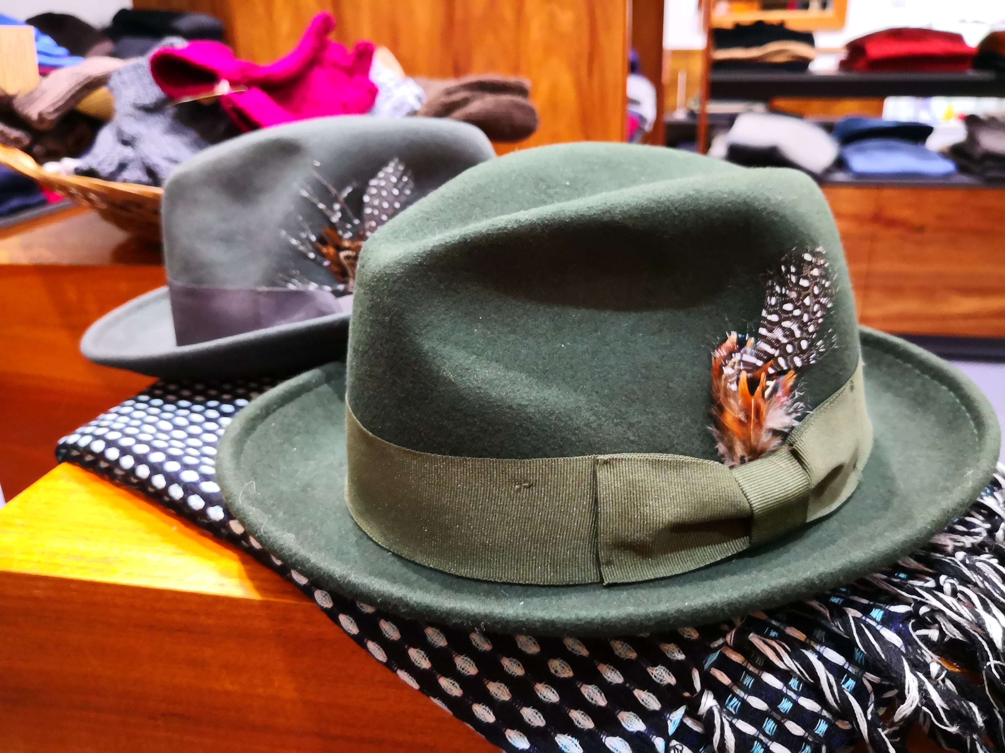 woolen hat at the Tasmanian Wool Centre,