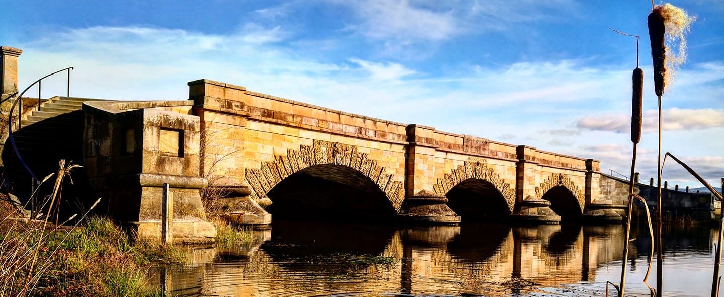 The stunning Historic Ross Bridge over the Macquarie River, at Ross,